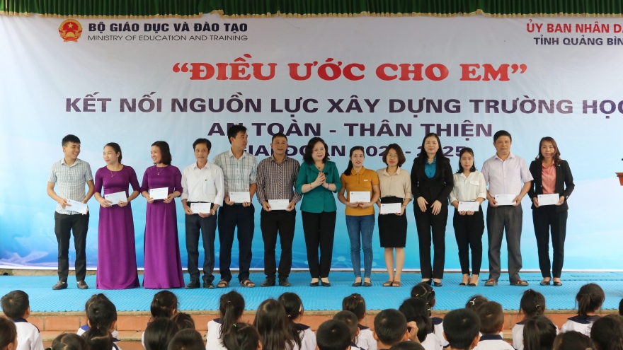 Xây dựng trường học an toàn, thân thiện cùng “Điều ước cho em”