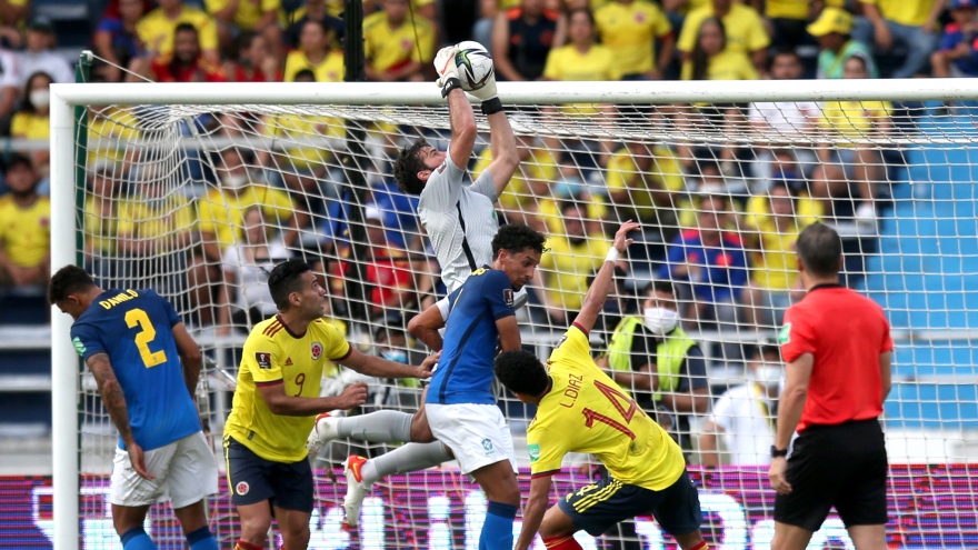 Kết quả vòng loại World Cup 2022: Brazil bị Colombia "cưa điểm" trong trận cầu tẻ nhạt