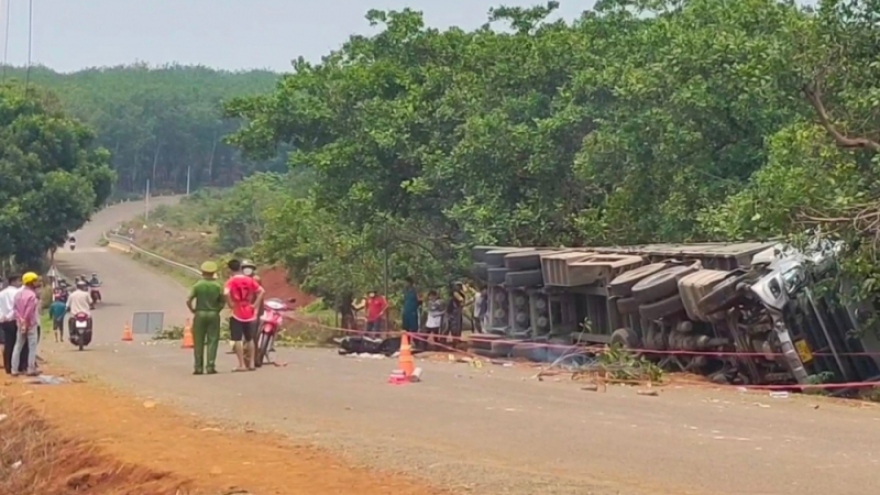 Hai bà cháu bị xe container tông tử vong