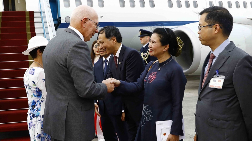 Toàn quyền Australia đến Hà Nội, bắt đầu chuyến thăm cấp Nhà nước tới Việt Nam