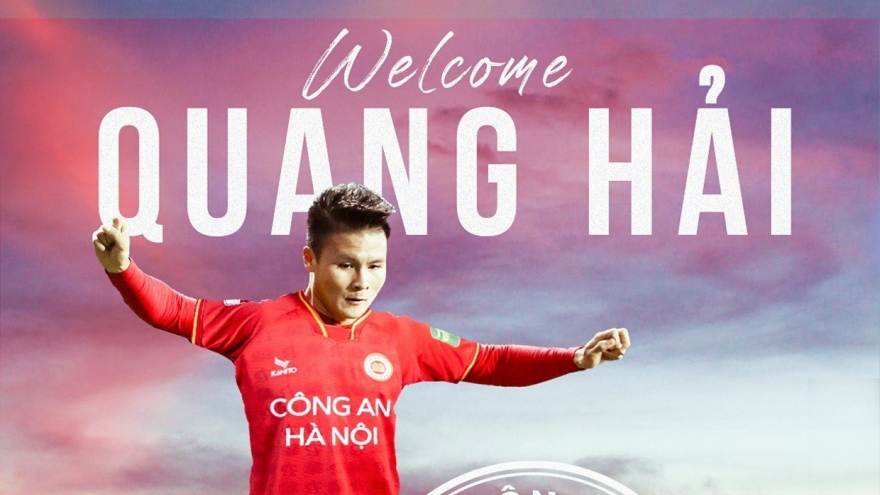 Công an Hà Nội chính thức ký hợp đồng với Quang Hải