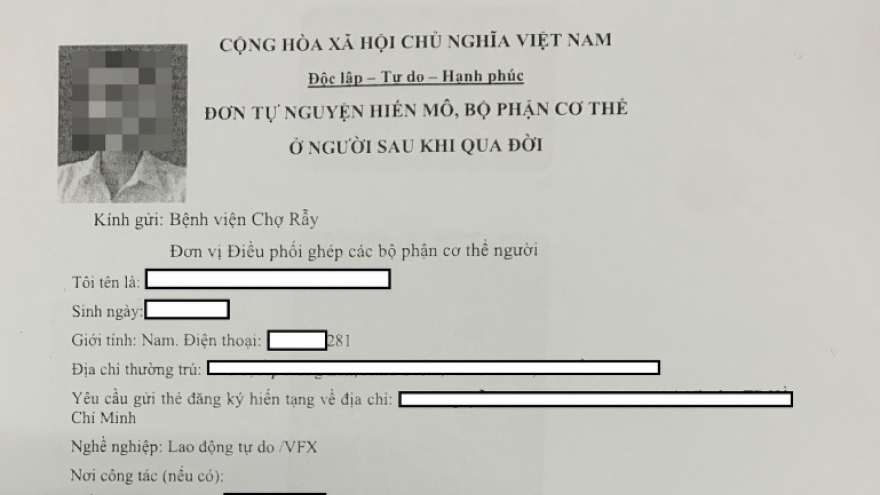 Bệnh viện Chợ Rẫy cảnh báo việc tốn 500.000 đồng đăng ký hiến tạng