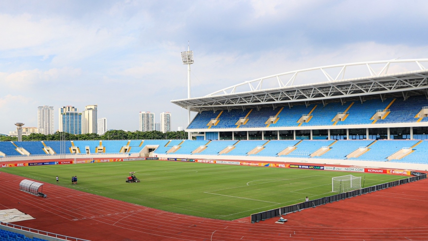 Mặt cỏ sân Mỹ Đình đẹp lung linh trước trận Hà Nội FC - Pohang Steelers