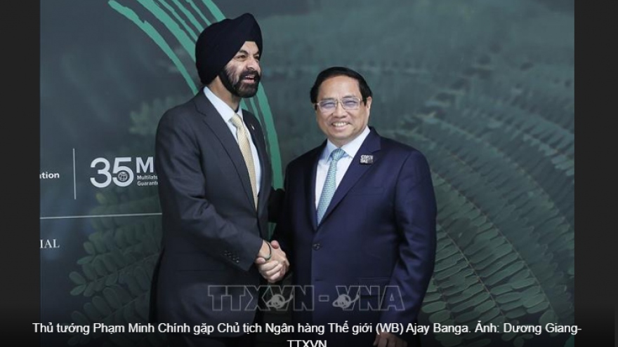 Thủ tướng Phạm Minh Chính tiếp Chủ tịch Ngân hàng thế giới Ajay Banga