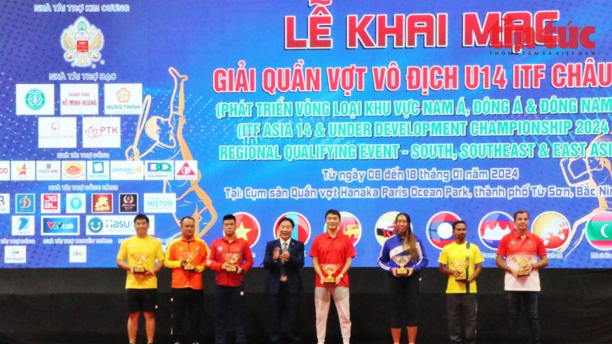 14 đoàn tham dự Giải quần vợt vô địch U14 ITF châu Á