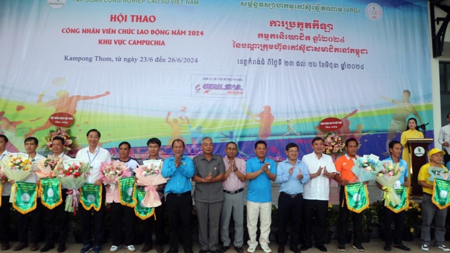 Hội thao kỷ niệm 57 năm quan hệ ngoại giao Việt Nam-Campuchia