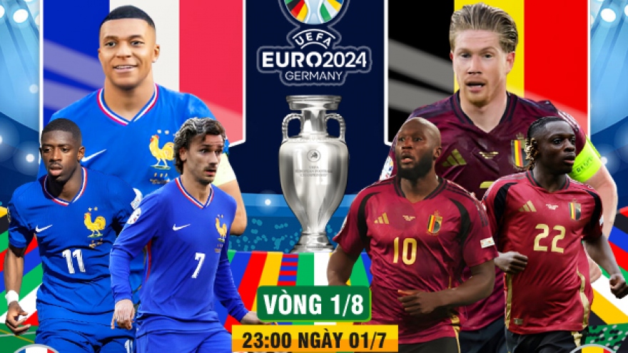 Trực tiếp Pháp - Bỉ: Kịch tính chung kết sớm EURO 2024