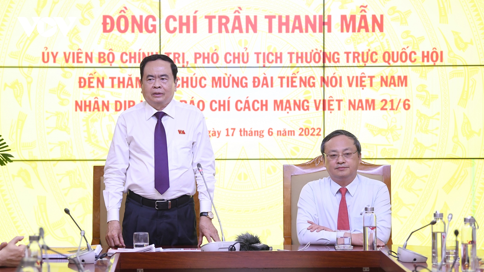 Phó Chủ tịch Quốc hội Trần Thanh Mẫn chúc mừng VOV nhân ngày 21/6