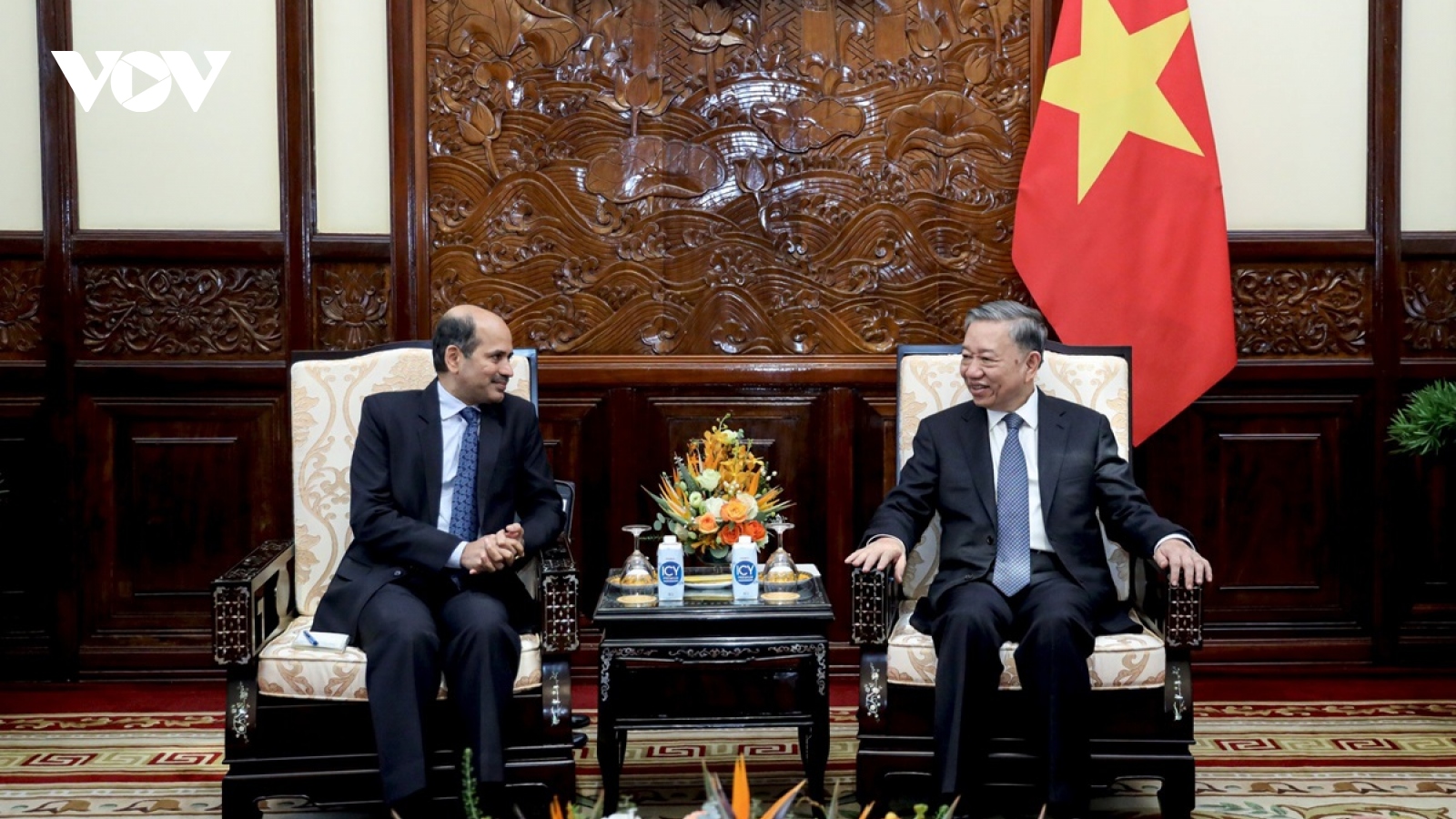 Chủ tịch nước Tô Lâm tiếp Đại sứ Ấn Độ tại Việt Nam Sandeep Arya
