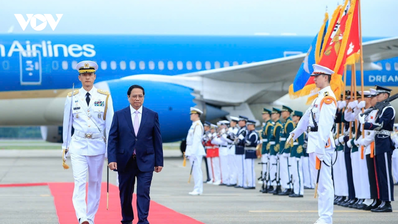 Lễ đón Thủ tướng Phạm Minh Chính và Phu nhân thăm chính thức Hàn Quốc