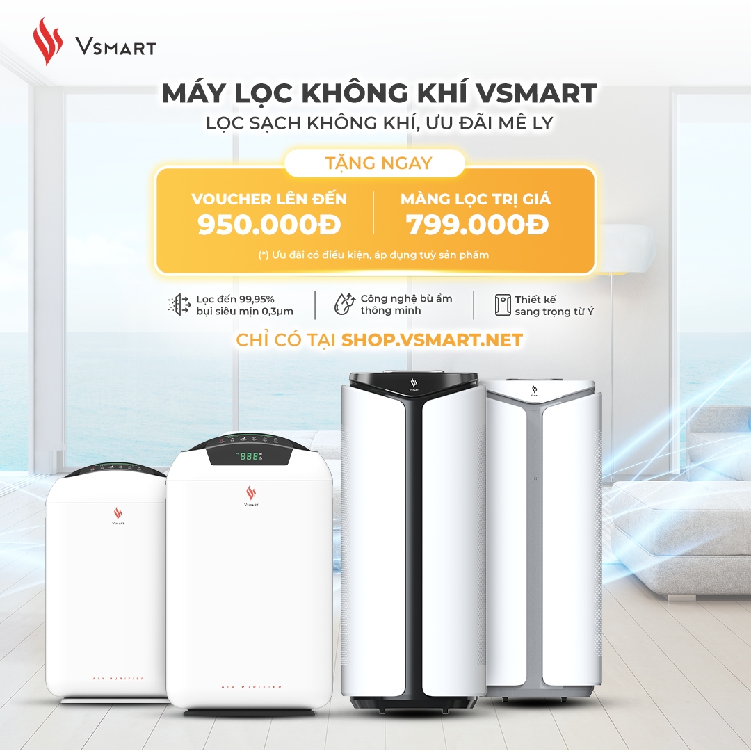 VinSmart bán máy lọc không khí và giải pháp nhà thông minh độc quyền trên Vsmart Online