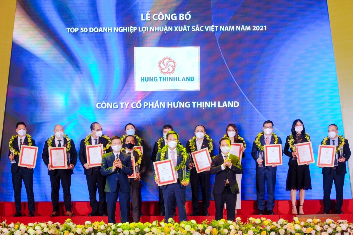 Hưng Thịnh Land được vinh danh Top 50 doanh nghiệp lợi nhuận xuất sắc năm 2021