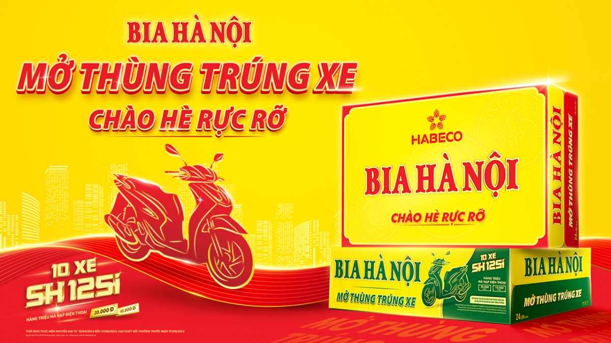 Rực rỡ chào Hè, nhận ngay xe SH khi mở thùng Bia Hà Nội