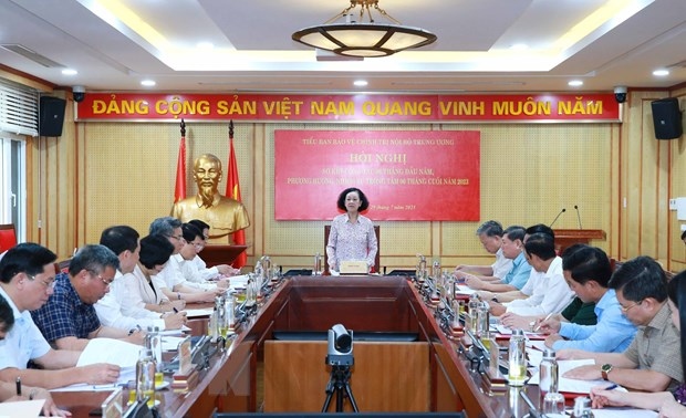 Tiểu ban Bảo vệ Chính trị nội bộ TW sơ kết 6 tháng đầu năm 2023