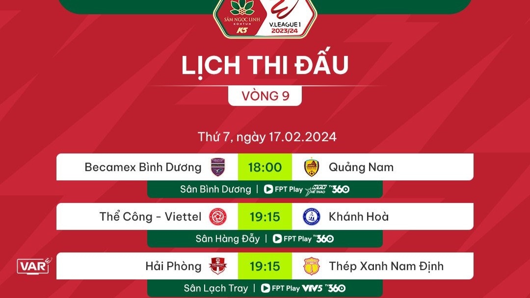 Lịch thi đấu và trực tiếp V-League hôm nay 17/2: Tâm điểm ở Lạch Tray