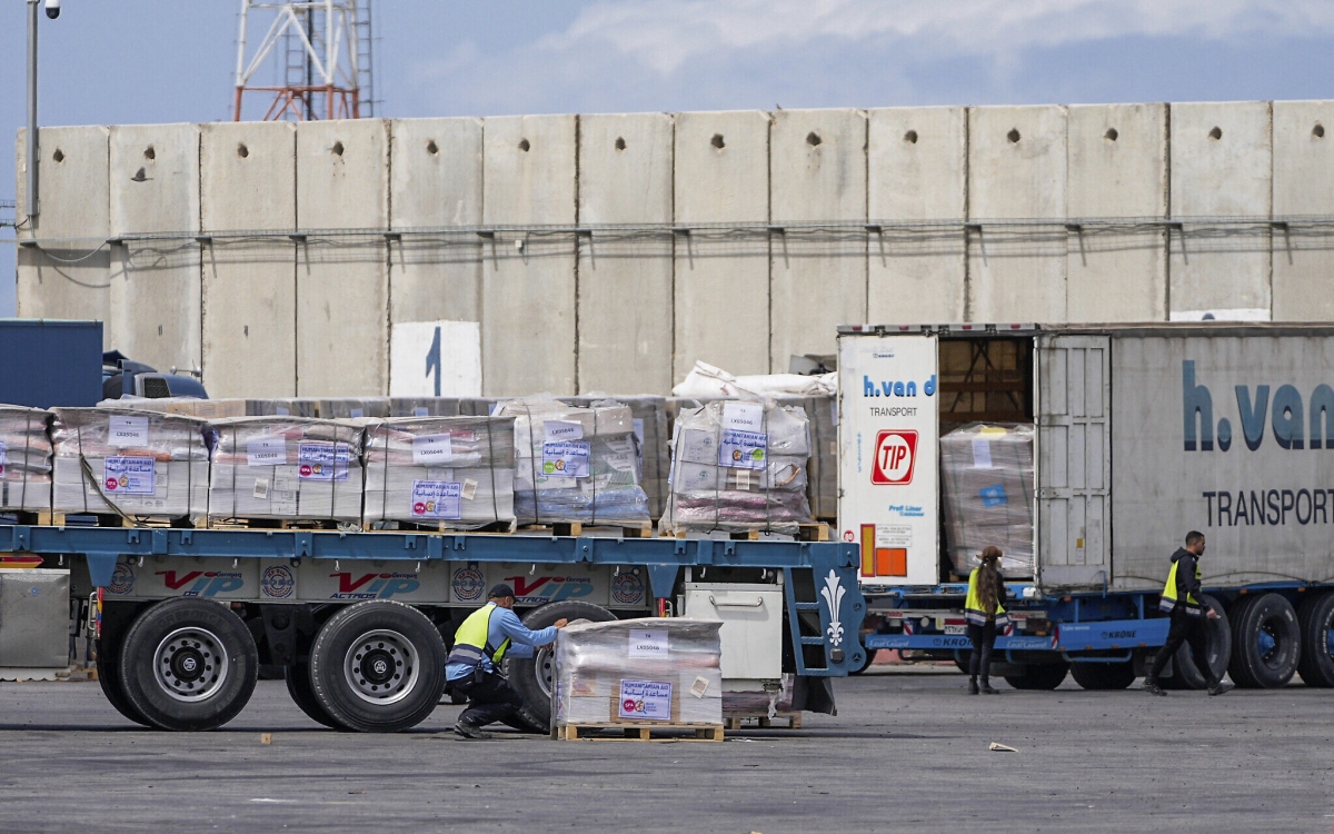 Israel mở lại tuyến đường viện trợ vào Gaza qua cửa khẩu Kerem Shalom