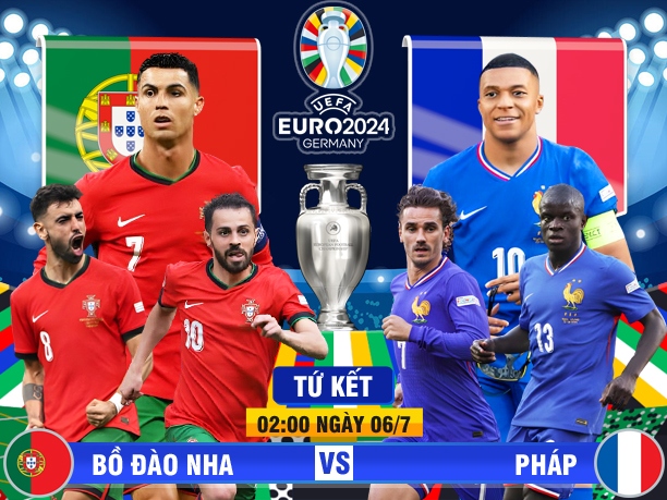 Trực tiếp Bồ Đào Nha - Pháp: Mbappe đại chiến Ronaldo