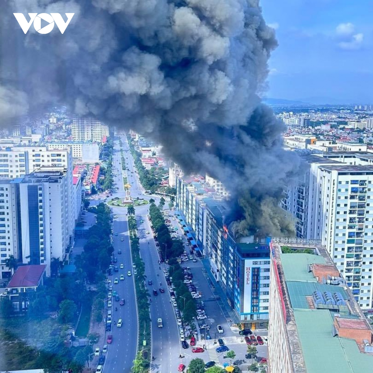 Cháy lớn tại tòa nhà 9 tầng ở Bắc Ninh, rất may không có thương vong