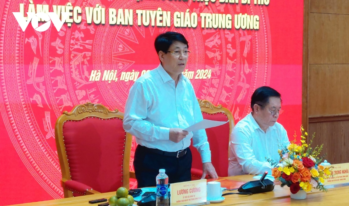 Thường trực Ban Bí thư làm việc với Ban Tuyên giáo Trung ương