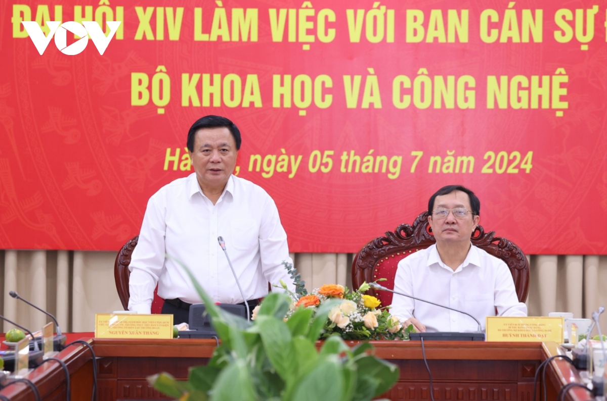 Tiểu ban Văn kiện Đại hội XIV làm việc tại Bộ Khoa học và Công nghệ